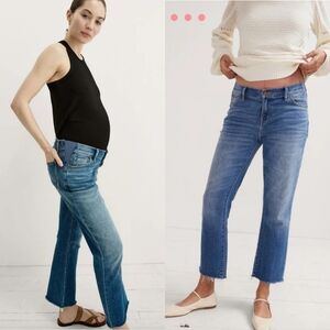 Hatch The Crop Maternity Jean Medium Wash Indigo 27